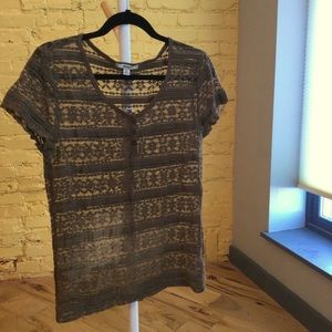 Lace Short Sleeve Shirt